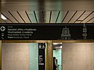 Vstup do revitalizované stanice metra Jiího z Podbrad. (2. listopadu 2023)