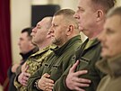 Vrchní velitel ukrajinských ozbrojených sil Valerij Zálunyj bhem slavnostního...