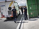 Belgická policie pedstavuje výsledky operací, pi kterých zadrela dodávky...