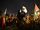 V Praze se konala akce na podporu Palestiny. (1. listopadu 2023)