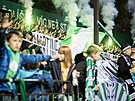 Fanouci Bohemians slaví gól v pohárovém utkání proti Spart.