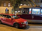 Nehoda automobilu a tramvaje mezi zastvkami tpnsk a I. P. Pavlova (9....