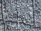 Satelitní snímek uprchlického tábora Dabálija ped izraelským útokem (1....