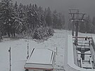 První sníh na vrcholu v areálu Hochficht na esko-rakouské hranici umavy (3....