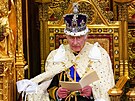 Král Karel III. na jeho prvním otevení zasedání nového období britského...