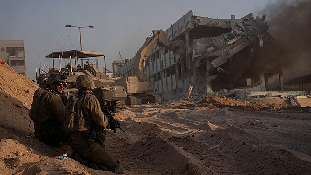 Izraelt vojci v Psmu Gazy (8. listopadu 2023)