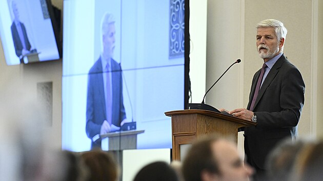 Prezident Petr Pavel vystoupil na konferenci Diplomacie a bezpenost, role zahranin sluby v bezpenostnm systmu (9. listopadu 2023)
