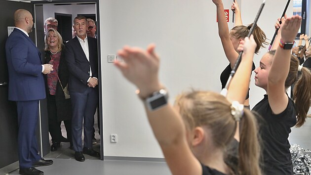 Andrej Babi� s hav��ovsk�mi ma�oretkami. (2. listopadu 2023)