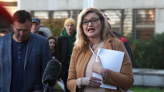 B�val� novin��ka a dezinforma�n� aktivistka Jana Peterkov� (7. listopadu 2023)
