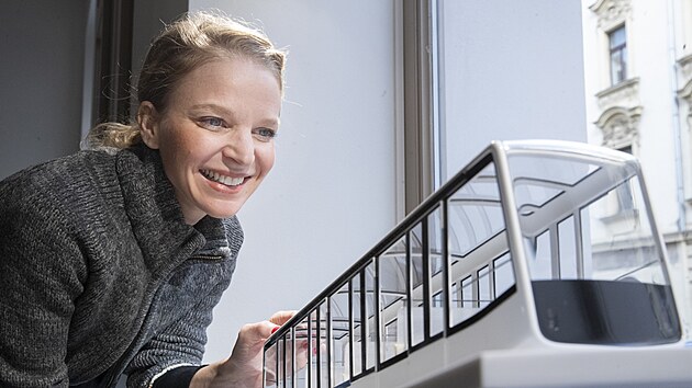 Nov� podoba lanovky na Pet��n od design�rky Anny Mare�ov�. (9. listopadu 2023)