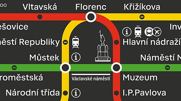 Nové schéma pražského metra