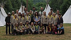 3. skautský oddíl OMNIA Spálov. Ilustraní snímek z letoního letního tábora.