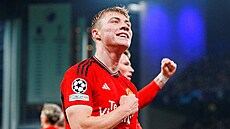 Rasmus Höjlund dostal Manchester United do vedení v Kodani.