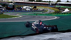 Kevin Magnussen koní ve Velké cen Brazílie.