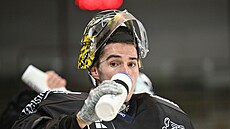 Jakub Málek p�i tréninku �eské reprezentace.