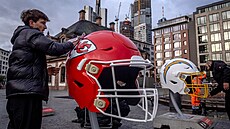 Frankfurt ozdobily helmy tým amerického fotbalu z NFL.