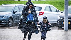 Silný déšť v Nizozemsku vlivem bouře Ciarán, která udeřila především v Británii...