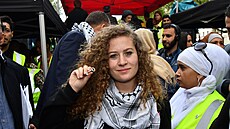 Palestinská aktivistka Ahed Tamímíová (11. kvtna 2019)