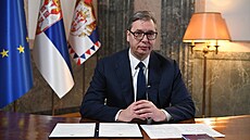 Srbský prezident Aleksandar Vučić (1. listopadu 2023)
