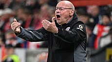Plze�ský trenér Miroslav Koubek b�hem ligového utkání na Slavii.