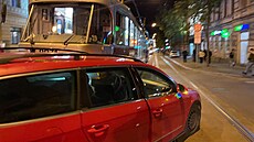 Nehoda automobilu a tramvaje mezi zastávkami tpánská a I. P. Pavlova (9....