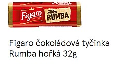 okoládová tyinka s rumovou píchutí