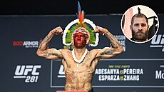 Nejdsivjí mu UFC? Brazilec Alex Pereira v indiánské masce se pyní...