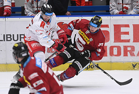 Momentka ze zápasu HC Olomouc - HC Sparta Praha