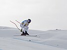Ester Ledecká pi úvodním tréninku na sjezd Svtového poháru v Zermattu.