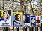 Politická scéna v Nizozemsku je skuten pestrá. Volební plakáty v Haagu (8....