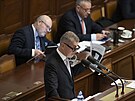 Andrej Babi na schzi Poslanecké snmovny. (16. listopadu 2023)