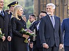 Slovenská prezidentka Zuzana aputová s partnerem Jurajem Rizmanem pijela na...
