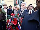 V Den boje za svobodu a demokracii na N�rodn� t��du dorazil prezident Petr...
