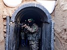 len palestinské teroristické organizace Hamás v tunelu vybudovaném v Pásmu...