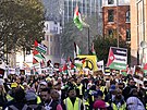 Pochod na podporu Palestinc v Londýn (11. listopadu 2023)