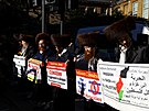 Pochodu na podporu Palestinc v Londýn se úastní také ortodoxní idé. (11....