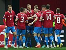 Radost eských fotbalist v Polsku v kvalifikaci o Euro 2024.