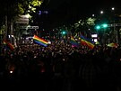 Aktivisté LGBTQ+ komunity uctili v centru Mexiko City památku prvního...