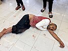 Zranný v nemocnice a-ífa ve mst Gaza (9. listopadu 2023)