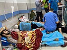 Zranný v nemocnice a-ífa ve mst Gaza (7. listopadu 2023)