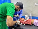 Palestinská holika v nemocnice a-ífa ve mst Gaza (8. listopadu 2023)