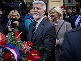 V Den boje za svobodu a demokracii na Národní tídu dorazil prezident Petr...