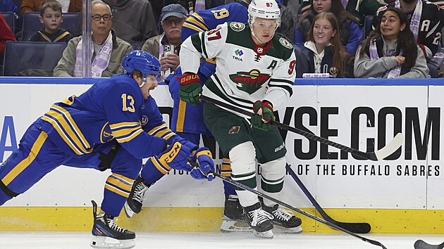 tonk Buffala Luk Rousek napad Kirilla Kaprizova z Minnesoty.