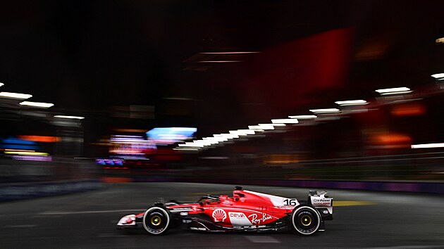 Charles Leclerc b�hem Velk� ceny Las Vegas.