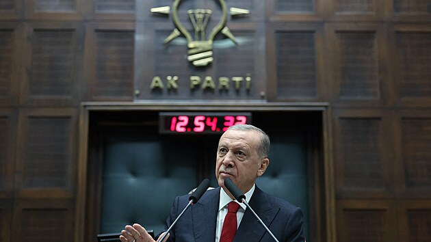 Tureck prezident Recep Tayyip Erdogan (15. listopadu 2023)