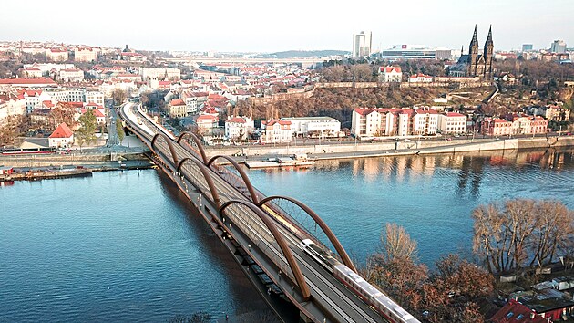 Aktualizovaná podoba mostu na Výtoni (10. listopadu 2023)