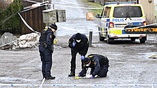 védská policie zasahuje po úroku gang na severu Stockholmu. (12. ledna 2023)