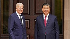 Americký prezident Joe Biden při setkání s čínským prezidentem Si Ťin-pchingem...