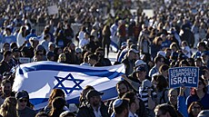 Příznivci Izraele se shromáždili ve Washingtonu. (14. listopadu 2023)