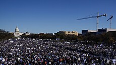 Příznivci Izraele se shromáždili ve Washingtonu. (14. listopadu 2023)